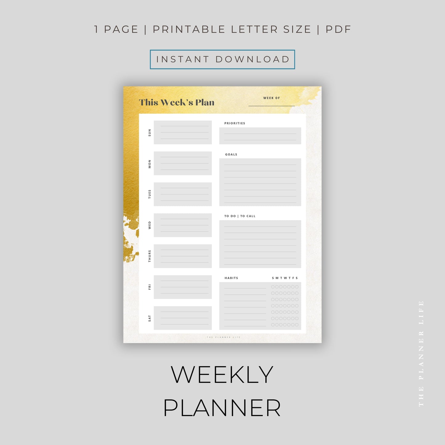 Weekly Planner Page