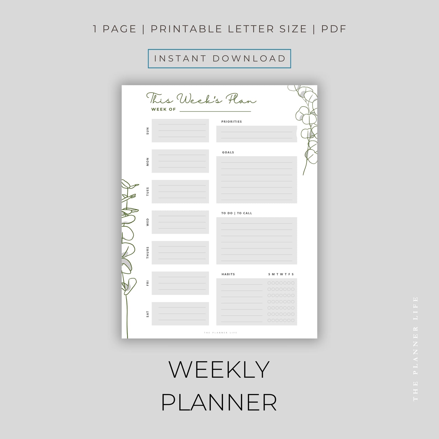 Weekly Planner Page