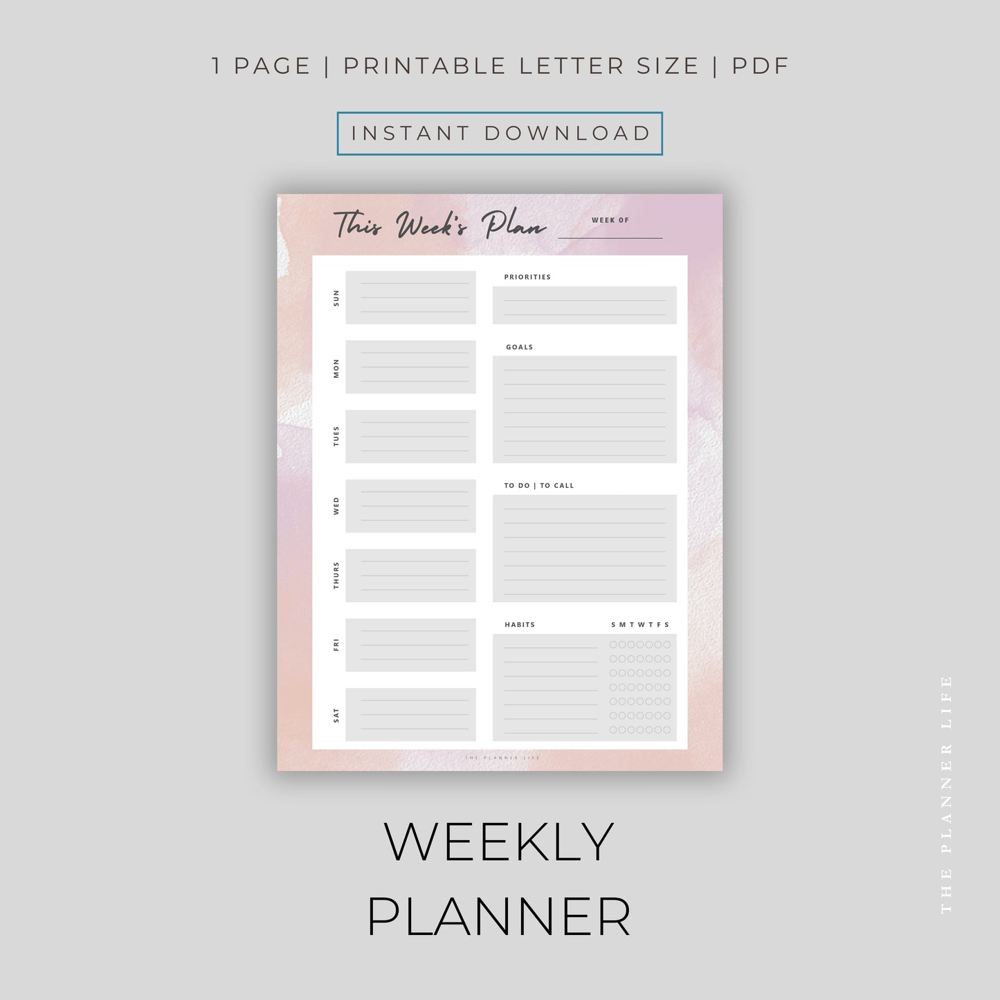 Weekly Planner Page